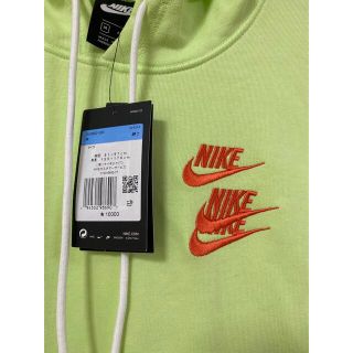 NIKE パーカー スウェット ブラック ボルト グリーン L-