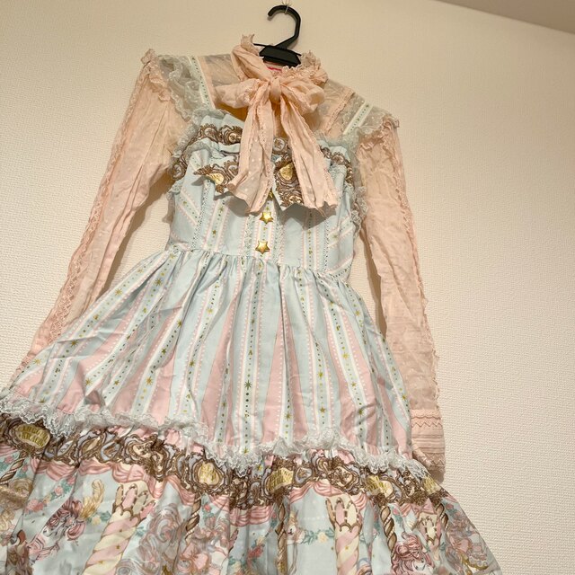 Angelic Pretty(アンジェリックプリティー)のPretty✳︎ レース立ち襟ボウタイブラウス レディースのトップス(シャツ/ブラウス(長袖/七分))の商品写真