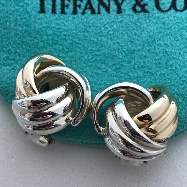 リアル & Tiffany Co. コンビイヤリング 希少美品 Tiffany