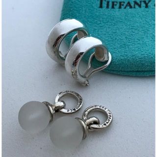 Tiffany ローズクオーツフープイヤリング希少美品