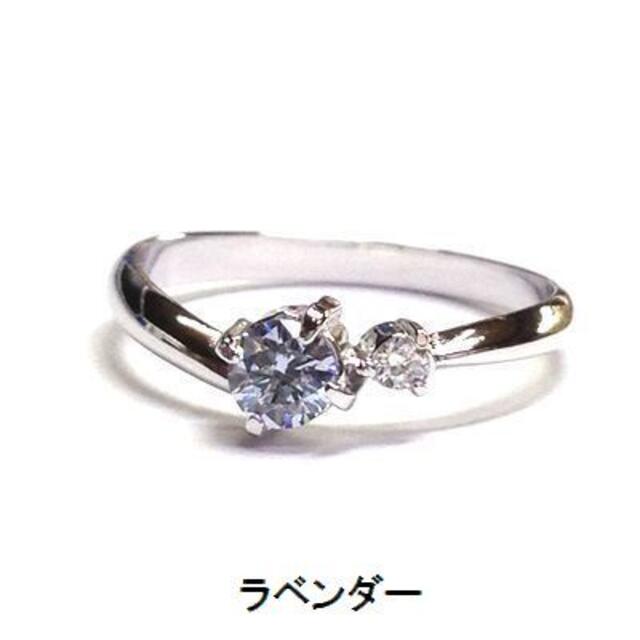 日本製 シルバーリング☆大きいキュービックジルコニア４ｍｍサイズ使用☆ レディースのアクセサリー(リング(指輪))の商品写真