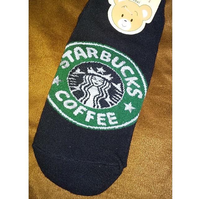 Starbucks Coffee(スターバックスコーヒー)の【クーポンで￥290】可愛いスタバデザイン ソックス 黒 スターバック柄 靴下 レディースのレッグウェア(ソックス)の商品写真