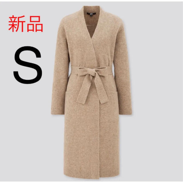 UNIQLO - 新品 ユニクロ スフレヤーンベルテッドロングニット UNIQLO - 新品 ユニクロ スフレヤーンベルテッドロングニット