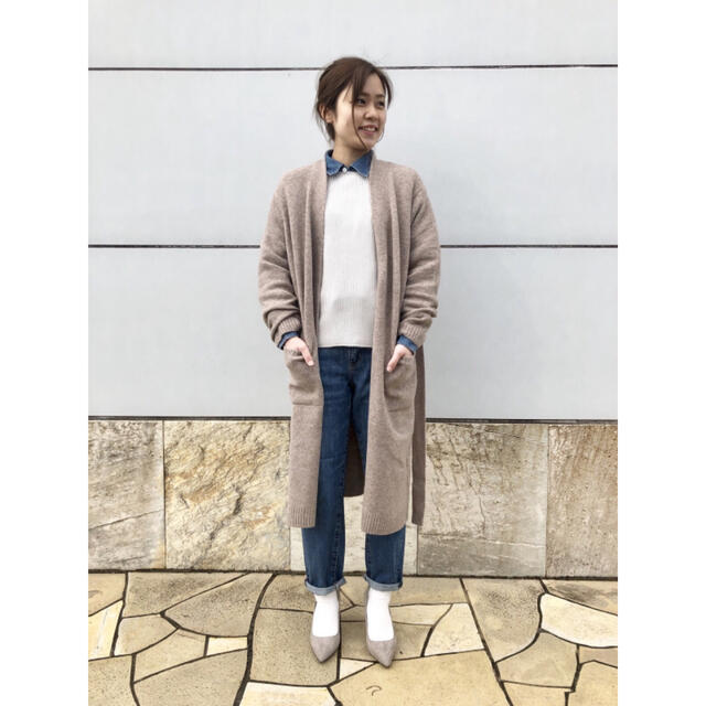 UNIQLO - 新品 ユニクロ スフレヤーンベルテッドロングニット UNIQLO - 新品 ユニクロ スフレヤーンベルテッドロングニット