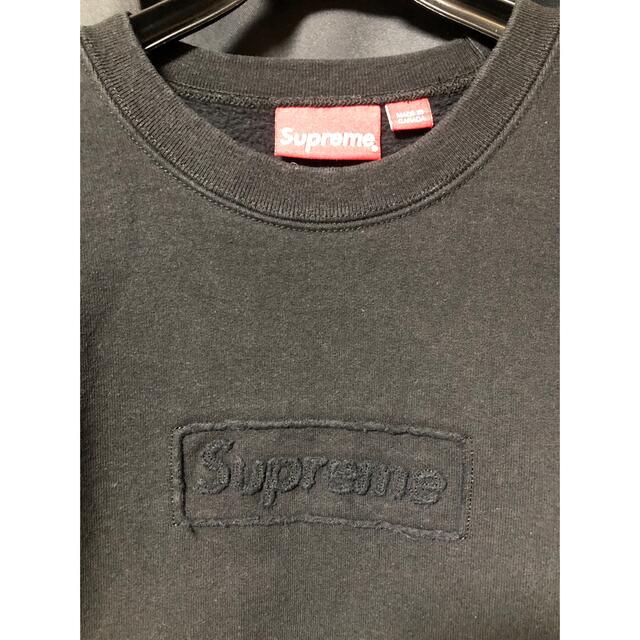 Supreme Cutout Logo Crewneck BLACK M Supreme Cutout Logo Crewneck BLACK M