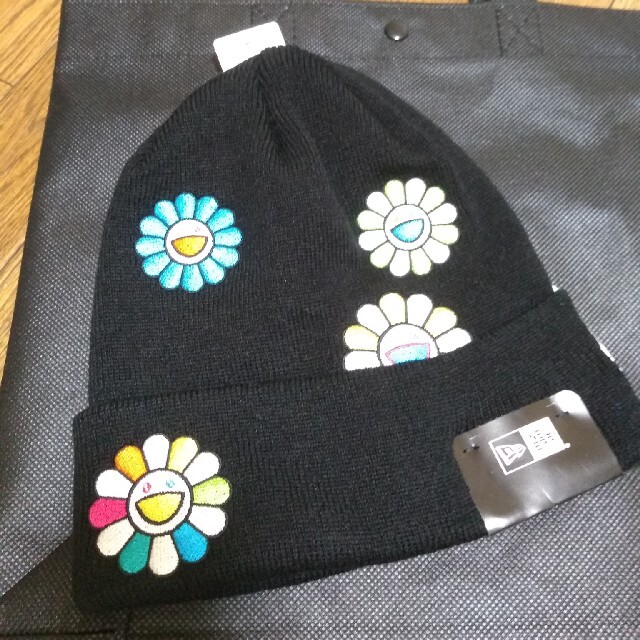 NEW ERA(ニューエラー)のNEW ERA　cuff knit　フリーサイズ　村上隆 メンズの帽子(ニット帽/ビーニー)の商品写真