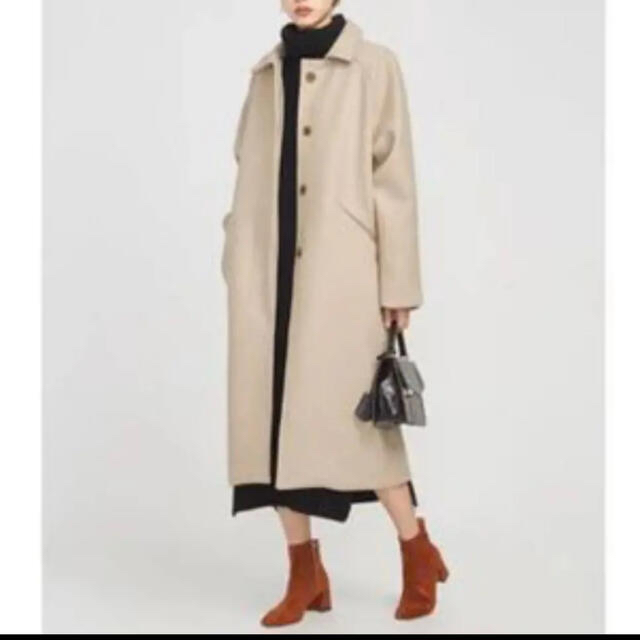 plain raglan wool coat