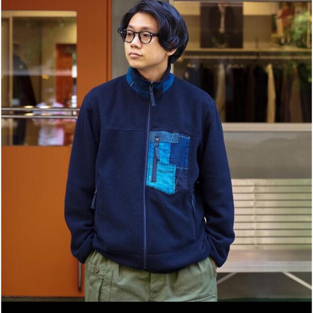 COMOLI(コモリ)のKUON x DAN / Fleece Jacket w/BORO XLサイズ メンズのジャケット/アウター(ブルゾン)の商品写真