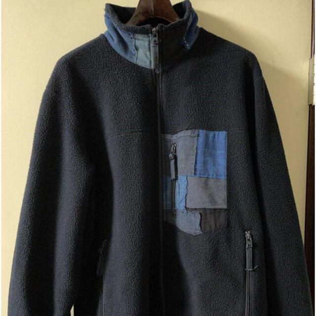 COMOLI(コモリ)のKUON x DAN / Fleece Jacket w/BORO XLサイズ メンズのジャケット/アウター(ブルゾン)の商品写真