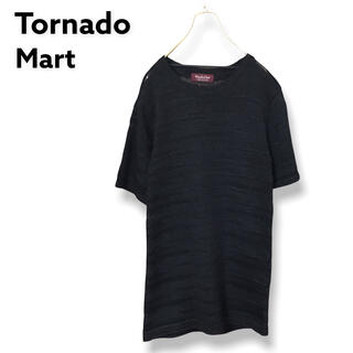 トルネードマート(TORNADO MART)の【300円出品】Tornado MartニットTシャツ メンズM ブラック(Tシャツ/カットソー(半袖/袖なし))