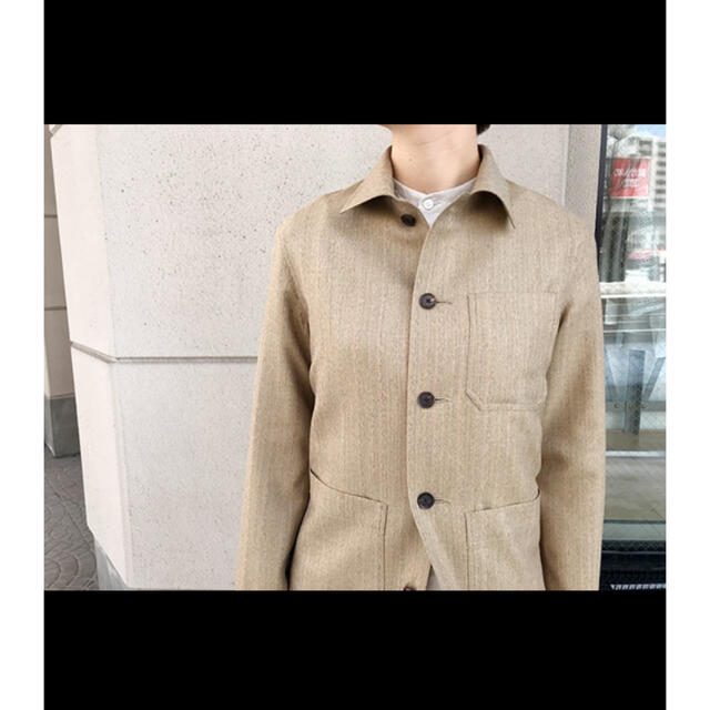 1LDK SELECT - AURALEE WOOL SILK HERRINGBONE COVERALLの通販 1LDK SELECT - AURALEE WOOL SILK HERRINGBONE COVERALLの通販