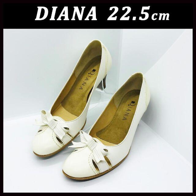 DIANA(ダイアナ)の【フェミニン・人気】ダイアナ 22.5cm パンプス リボン オフホワイト レディースの靴/シューズ(ハイヒール/パンプス)の商品写真