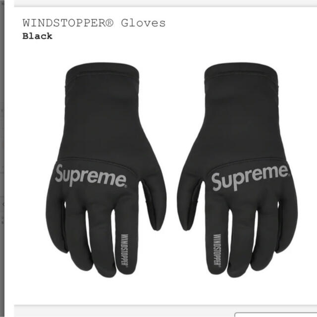 Supreme(シュプリーム)のsupreme Gloves 手袋　ブラック　Lサイズ メンズのファッション小物(手袋)の商品写真