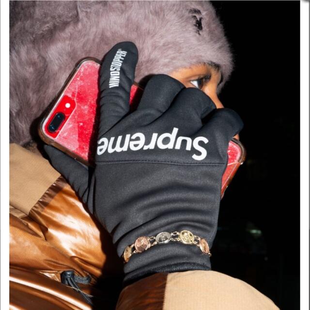 Supreme(シュプリーム)のsupreme Gloves 手袋　ブラック　Lサイズ メンズのファッション小物(手袋)の商品写真