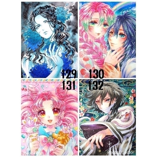 素敵でユニークな 手描きイラスト 創作 オリジナル 複製 ポストカード