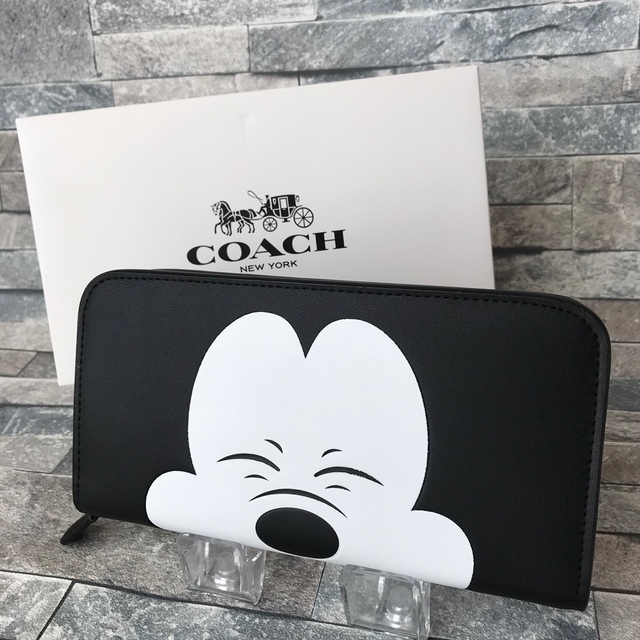 Coach 新品 Coach 長財布 新品 コラボ コーチ ミッキーマウス 財布 ディズニー ミッキーマウス 在庫あり