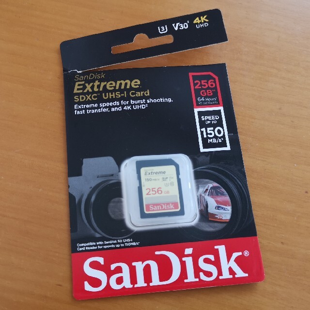 SanDisk Extreme UHS-Ⅰ 256GB SDXCカード