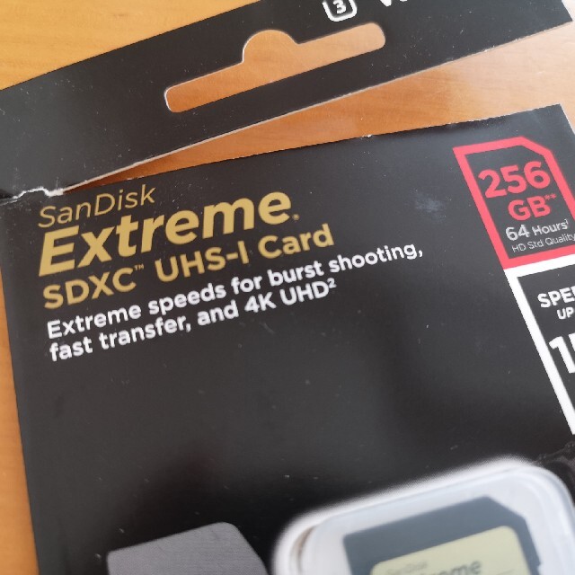 SanDisk Extreme UHS-Ⅰ 256GB SDXCカード 1