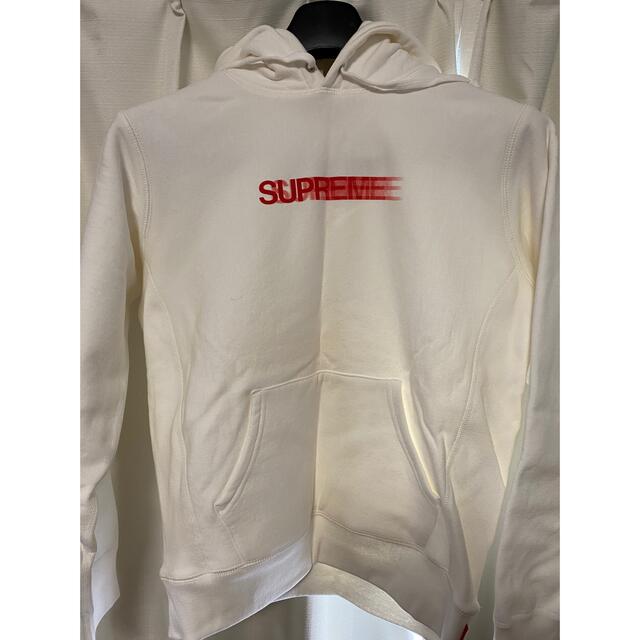 Supreme(シュプリーム)のMotion Logo Hooded Sweatshirt white  S メンズのトップス(パーカー)の商品写真