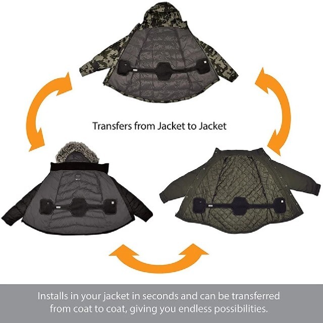 《2セット》電熱 ジャケット コート ヒーター 上着にDIY電熱化 付け替え対応 レディースのジャケット/アウター(その他)の商品写真