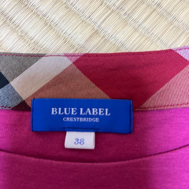 BURBERRY BLUE LABEL(バーバリーブルーレーベル)の美品　ブルーレーベル　Ｔシャツ　サイズ38 レディースのトップス(Tシャツ(長袖/七分))の商品写真