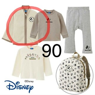 ディズニー(Disney)のディズニー ミッキー フリースジャケット 新品未開封 90cm タグつき(ジャケット/上着)