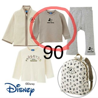 ディズニー(Disney)のディズニー ミッキー トレーナー 90cm 新品未開封 タグつき(Tシャツ/カットソー)