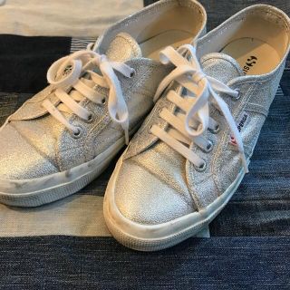 スペルガ(SUPERGA)のスペルガスニーカー　シルバーラメ 38 サイズ　24.5cm(スニーカー)