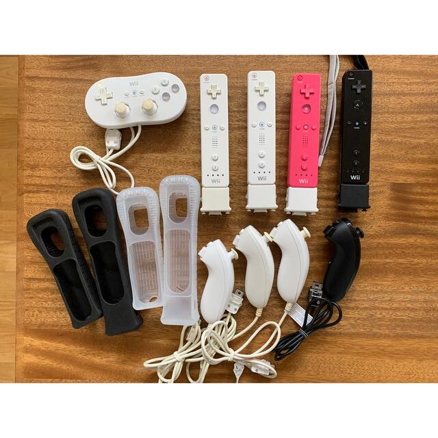 Wii 本体 リモコン.ハンドル2つおまけソフトセット複数プレイ向け