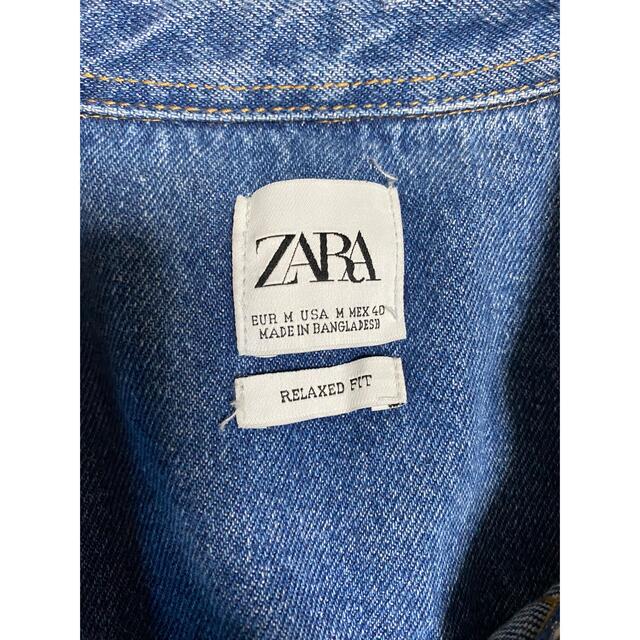 ZARA(ザラ)の☆最終値下げ　ZARA デニムシャツ 厚め Lサイズ メンズのジャケット/アウター(Gジャン/デニムジャケット)の商品写真