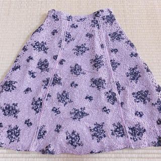 ミッシュマッシュ(MISCH MASCH)の【値下げ】ミッシュマッシュ 花柄レース膝丈スカート(ひざ丈スカート)