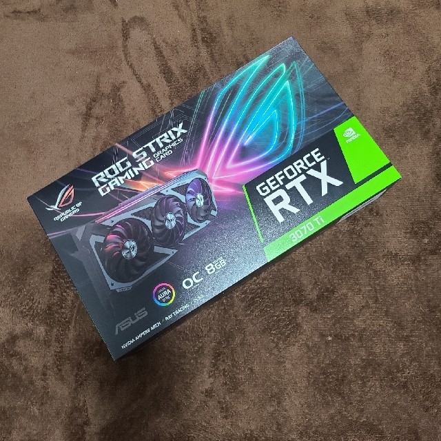 ASUS(エイスース)のASUS ROG StrixGeForce RTX 3070 ti スマホ/家電/カメラのPC/タブレット(PC周辺機器)の商品写真