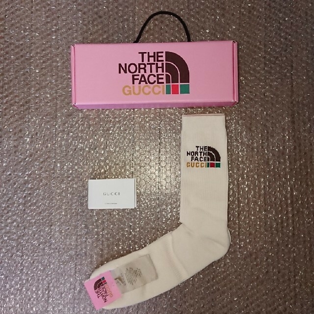 THE NORTH FACE(ザノースフェイス)の新品未使用  THE NORTH FACE×GUCCI  靴下L メンズのレッグウェア(ソックス)の商品写真