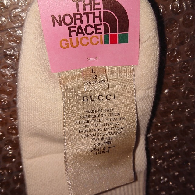 THE NORTH FACE(ザノースフェイス)の新品未使用  THE NORTH FACE×GUCCI  靴下L メンズのレッグウェア(ソックス)の商品写真