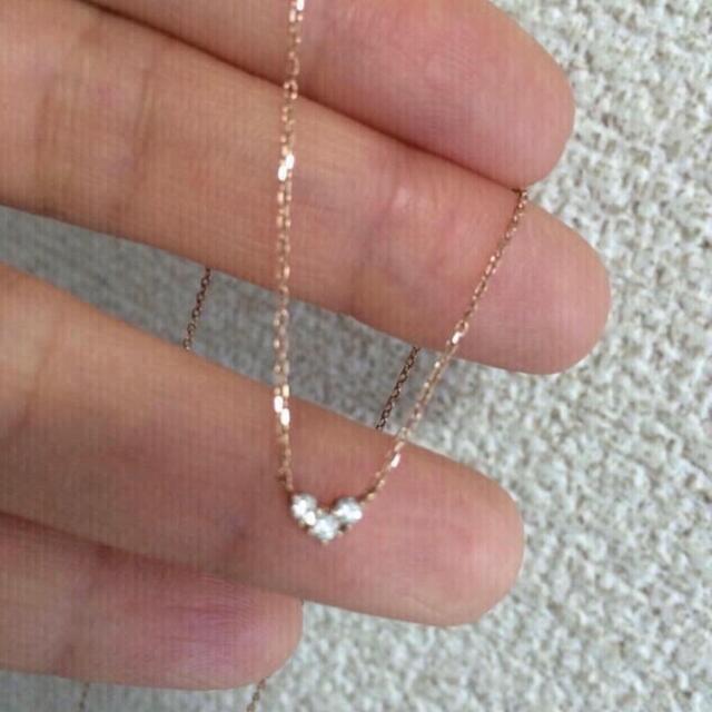 4℃ - 新品同様 4°C k10 ダイヤ ハート ネックレス ✨の通販 by 4℃ - 新品同様 4°C k10 ダイヤ ハート ネックレス ✨の通販 by