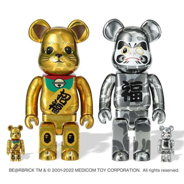 BE@RBRICK MANEKINEKO & DARUMA 100% 400%