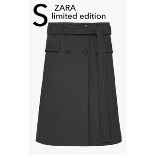 ザラ(ZARA)のZARA limited edition ウールスカート新品　S (ひざ丈スカート)