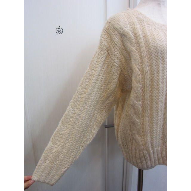 Ungrid(アングリッド)のungridアングリッドケーブルオーバーニットオフホワイトセーター丸首 レディースのトップス(ニット/セーター)の商品写真