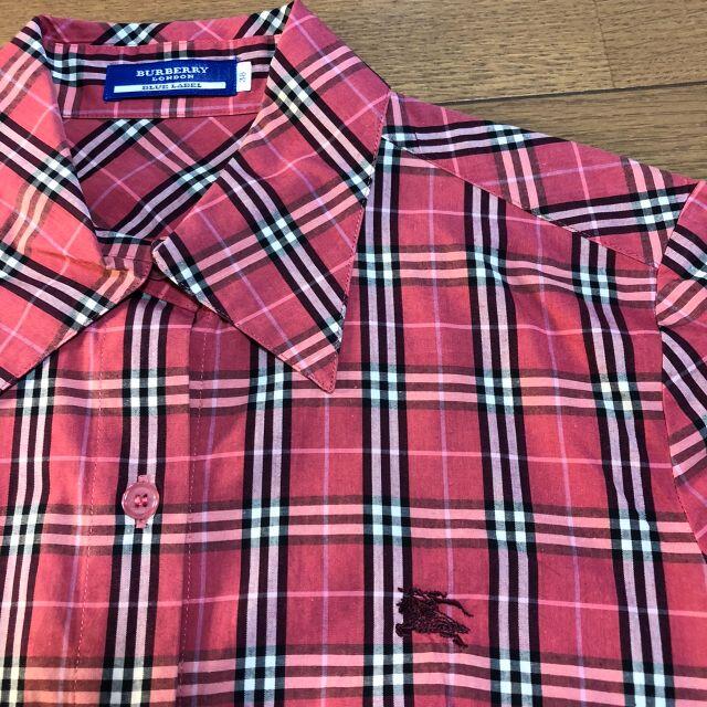 BURBERRY - 【限定値下げ】BURBERRY チェックシャツ ピンク 7分袖の
