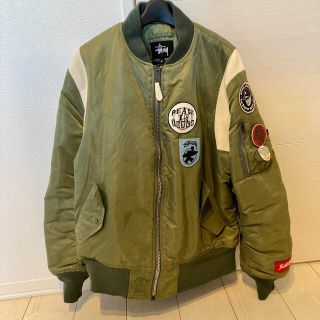 ステューシー(STUSSY)のSTUSSY × ALPHA MA-1 25th L Size(ミリタリージャケット)