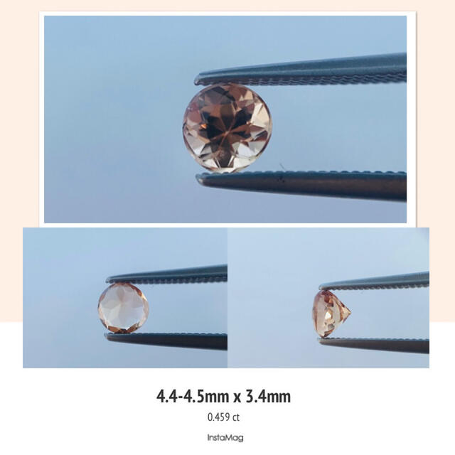 (R0102-2)『直径4.5mm』インペリアルトパーズ　0.459ct 8