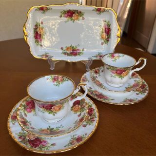 ロイヤルアルバート(ROYAL ALBERT)の【美品】ロイヤルアルバート★オールドカントリーローズ★Tea for two(食器)