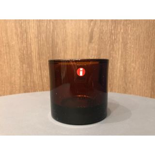 イッタラ(iittala)のiittala kivi/イッタラ　キビ/キャンドルホルダー　ブラウン(置物)