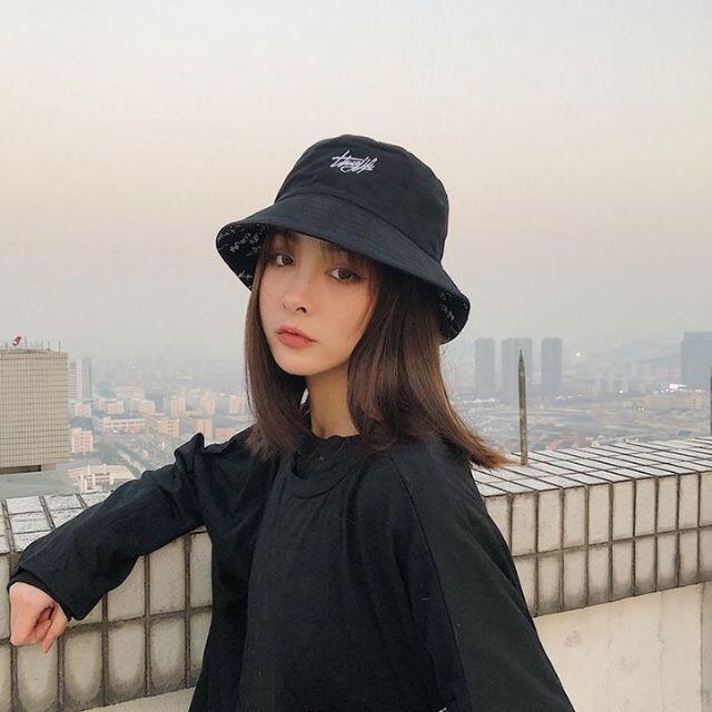 バケットハット 帽子 XL 韓国 オルチャン ユニセックス 男女兼用 黒 大きめ 通販