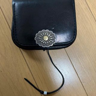 goro's - goro's フラワーコンチョゴローズ 角型小銭入れ 黒 goro's - goro's フラワーコンチョゴローズ 角型小銭入れ 黒