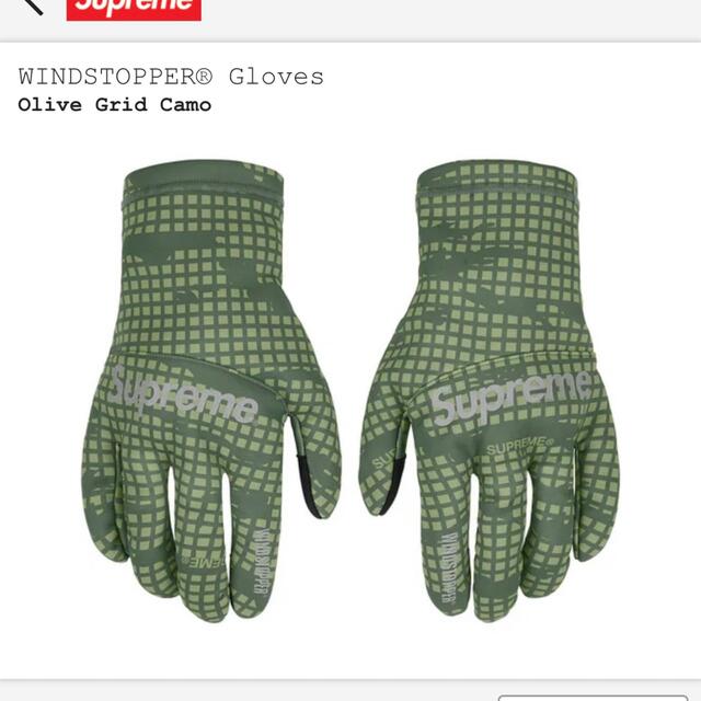 【ついに再販開始！】 Supreme - Supreme WINDSTOPPER® green camo Gloves 手袋