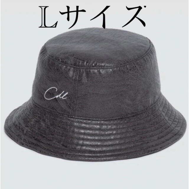 ADDITION ADELAIDE(アディッションアデライデ)のCDL FAUX LEATHER HAT BLACK  Lサイズ メンズの帽子(ハット)の商品写真