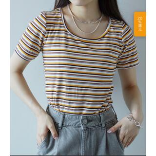 【新品タグ付き】PUBLUX / コンパクトマルチボーダーTシャツ(Tシャツ(半袖/袖なし))