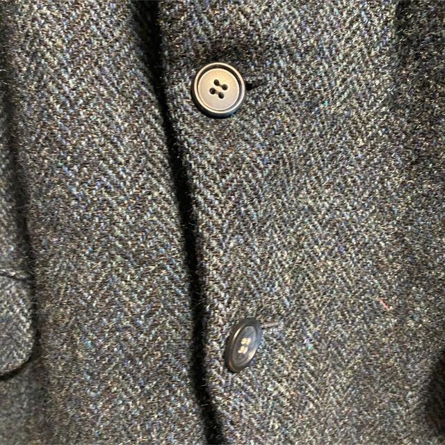 Harris Tweed(ハリスツイード)の90s 古着 ハリスツイード テーラードジャケット くるみボタン ヴィンテージ メンズのジャケット/アウター(テーラードジャケット)の商品写真