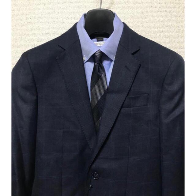 送料0円 HACKETT LONDON ハケットロンドン ラムカシミヤ混 ネイビー